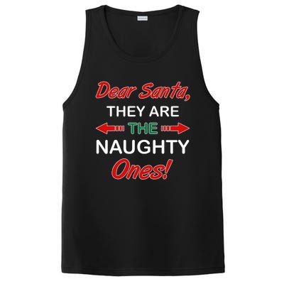 Dear Santa They Are Naughty Funny Christmas PosiCharge Competitor Tank