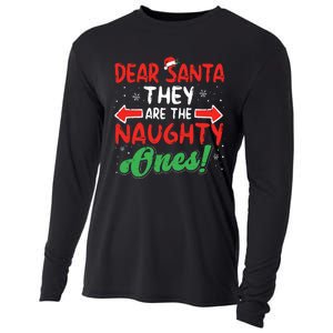 Dear Santa They Naughty Ones Christmas Xmas Cooling Performance Long Sleeve Crew