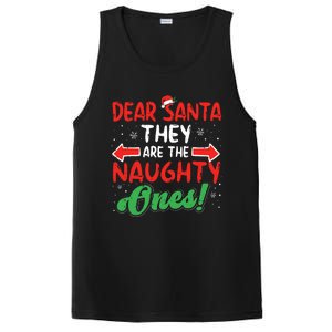 Dear Santa They Naughty Ones Christmas Xmas PosiCharge Competitor Tank