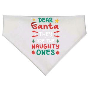 Dear Santa They Are The Naughty Ones Christmas Funny Gift USA-Made Doggie Bandana