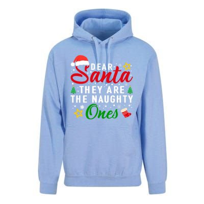 Dear Santa They Are The Naughty Ones Funny Christmas Family Cool Gift Unisex Surf Hoodie