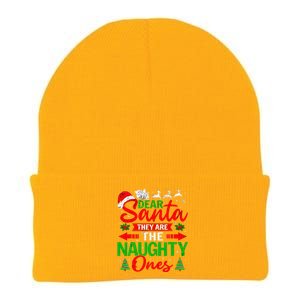 Dear Santa They Are The Naughty Ones Christmas Family Funny Gift Knit Cap Winter Beanie