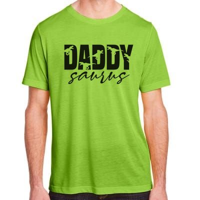 Daddy Saurus T Rex Dinosaur Daddysaurus Family Matching Gift Adult ChromaSoft Performance T-Shirt