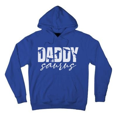 Daddy Saurus T Rex Dinosaur Daddysaurus Family Matching Gift Tall Hoodie