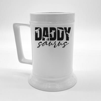 Daddy Saurus T Rex Dinosaur Daddysaurus Family Matching Gift Beer Stein