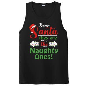 Dear Santa They Are The Naughty Ones Christmas Funny Gifts PosiCharge Competitor Tank