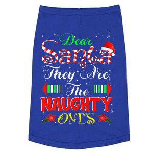 Dear Santa They Are The Naughty Ones Christmas Doggie Tank