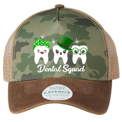 Dental Squad Tooth Hat Cute Dentist St Patrick's Day Gift Legacy Tie Dye Trucker Hat