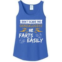 Don't Scare The Genealogist He Farts Easily Genealogy Farter Gift Ladies Essential Tank