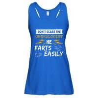 Don't Scare The Genealogist He Farts Easily Genealogy Farter Gift Ladies Essential Flowy Tank