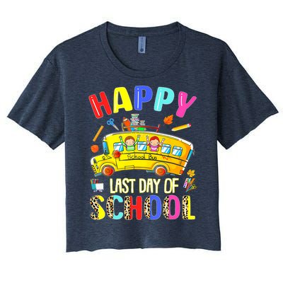 Duty Student Teacher Happy Last Day Of School Bus Driver Off Women's Crop Top Tee