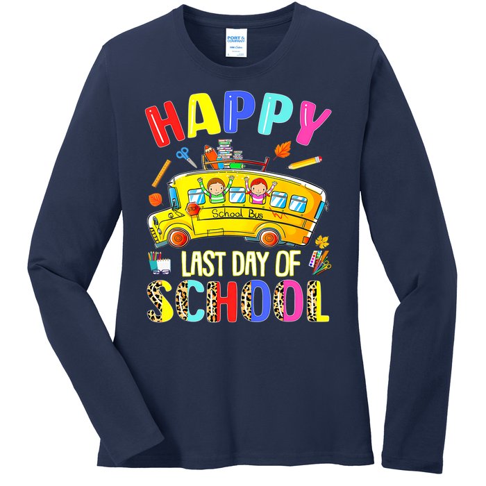 Duty Student Teacher Happy Last Day Of School Bus Driver Off Ladies Long Sleeve Shirt