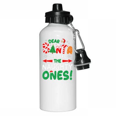 Dear Santa They Are The Naughty Ones Funny Christmas Gifts Aluminum Water Bottle 