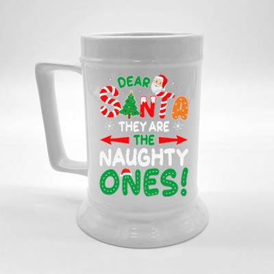 Dear Santa They Are The Naughty Ones Funny Christmas Gifts Beer Stein