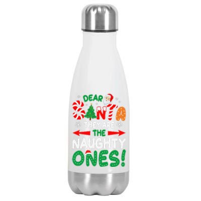 Dear Santa They Are The Naughty Ones Funny Christmas Gifts Stainless Steel Insulated Water Bottle