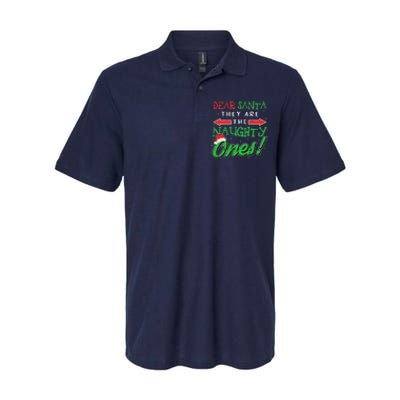 Dear Santa They Are The Naughty Ones Funny Christmas Gifts Softstyle Adult Sport Polo