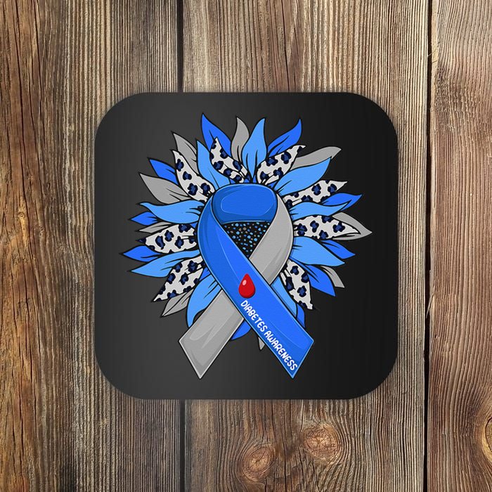 Diabetes Sunflower Type T1D T2D Diabetic Diabetes Awareness Coaster