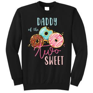 Daddy Sweet Two Donut Birthday Party Theme Girl Sweatshirt