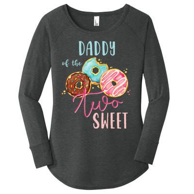 Daddy Sweet Two Donut Birthday Party Theme Girl Women's Perfect Tri Tunic Long Sleeve Shirt