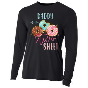 Daddy Sweet Two Donut Birthday Party Theme Girl Cooling Performance Long Sleeve Crew