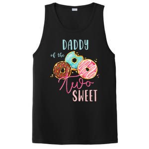 Daddy Sweet Two Donut Birthday Party Theme Girl PosiCharge Competitor Tank