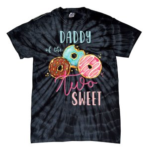 Daddy Sweet Two Donut Birthday Party Theme Girl Tie-Dye T-Shirt