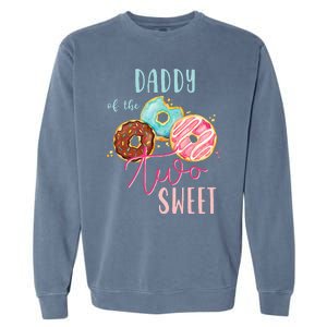 Daddy Sweet Two Donut Birthday Party Theme Girl Garment-Dyed Sweatshirt