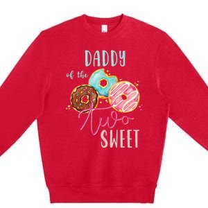 Daddy Sweet Two Donut Birthday Party Theme Girl Premium Crewneck Sweatshirt