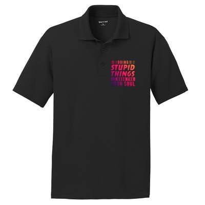 Doing Stupid Things Is Good For Your Soul Snowboarding Fans Gift PosiCharge RacerMesh Polo