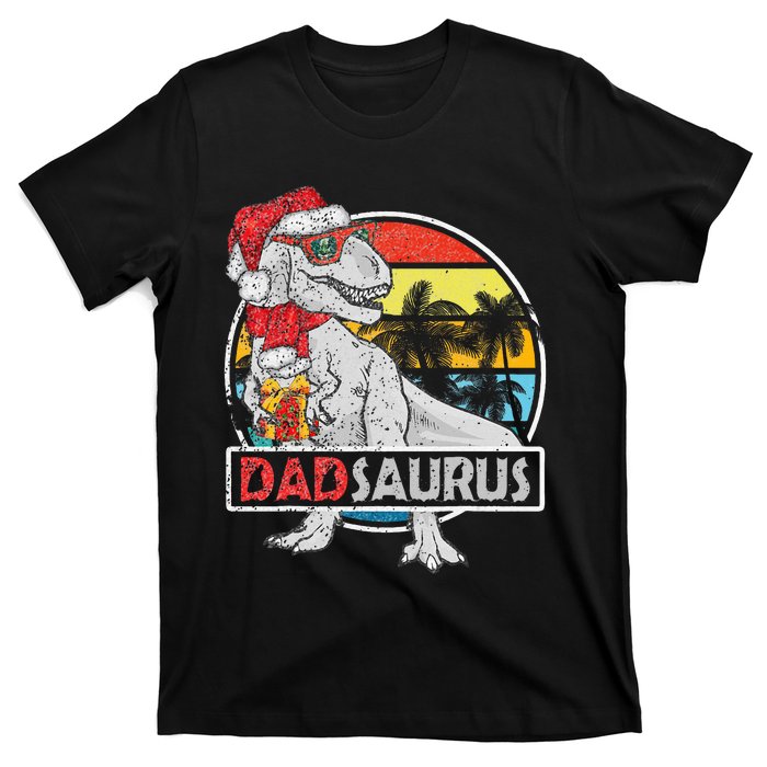 Dad Saurus T Rex Dinosaur Family Matching Xmas Christmas  T-Shirt