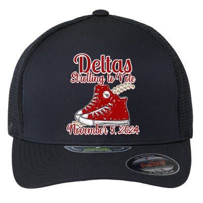 Deltas Strolling To Vote November 5 2024 Chucks And Pearls Flexfit Unipanel Trucker Cap