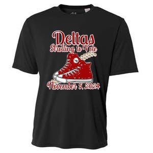 Deltas Strolling To Vote November 5 2024 Chucks And Pearls Cooling Performance Crew T-Shirt