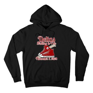 Deltas Strolling To Vote November 5 2024 Chucks And Pearls Hoodie