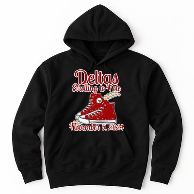 Deltas Strolling To Vote November 5 2024 Chucks And Pearls Hoodie