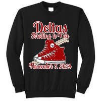 Deltas Strolling To Vote November 5 2024 Chucks And Pearls Sweatshirt