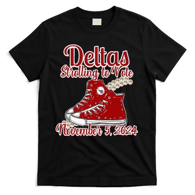 Deltas Strolling To Vote November 5 2024 Chucks And Pearls T-Shirt