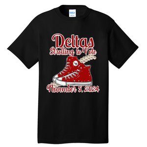 Deltas Strolling To Vote November 5 2024 Chucks And Pearls Tall T-Shirt