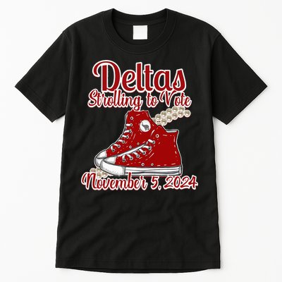 Deltas Strolling To Vote November 5 2024 Chucks And Pearls Tall T-Shirt