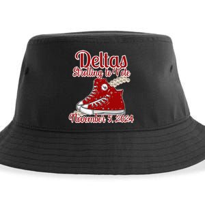 Deltas Strolling To Vote November 5 2024 Chucks And Pearls Sustainable Bucket Hat