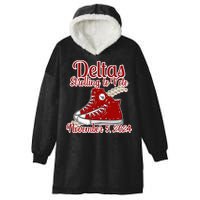 Deltas Strolling To Vote November 5 2024 Chucks And Pearls Hooded Wearable Blanket
