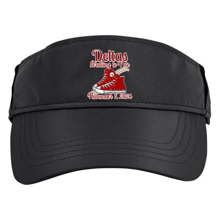 Deltas Strolling To Vote November 5 2024 Chucks And Pearls Adult Drive Performance Visor