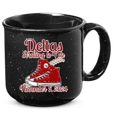 Deltas Strolling To Vote November 5 2024 Chucks And Pearls 15oz Campfire Ceramic Mug
