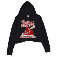 Deltas Strolling To Vote November 5 2024 Chucks And Pearls Crop Fleece Hoodie