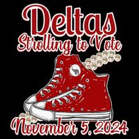 Deltas Strolling To Vote November 5 2024 Chucks And Pearls Poster