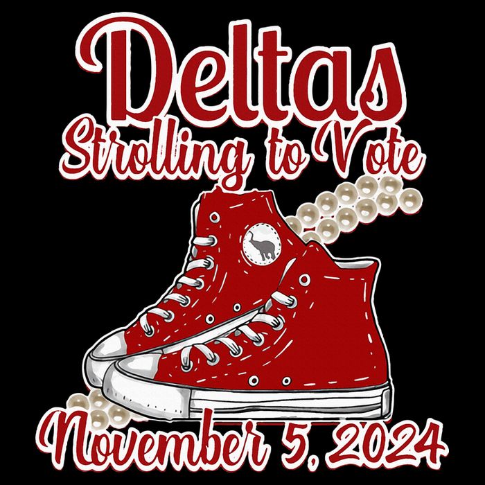 Deltas Strolling To Vote November 5 2024 Chucks And Pearls Poster