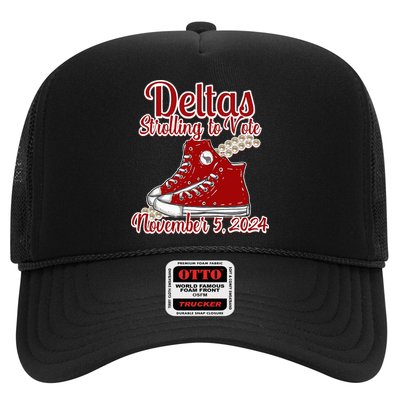 Deltas Strolling To Vote November 5 2024 Chucks And Pearls Trucker Hat