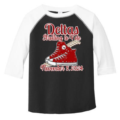 Deltas Strolling To Vote November 5 2024 Chucks And Pearls Toddler Fine Jersey T-Shirt