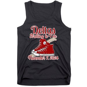 Deltas Strolling To Vote November 5 2024 Chucks And Pearls Tank Top