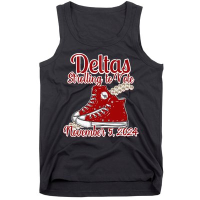 Deltas Strolling To Vote November 5 2024 Chucks And Pearls Tank Top