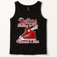 Deltas Strolling To Vote November 5 2024 Chucks And Pearls Tank Top